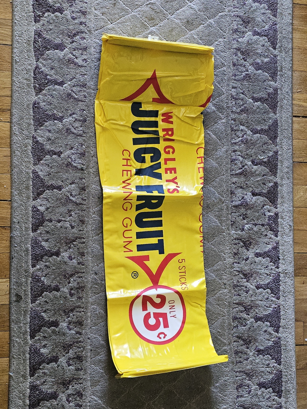Vintage 1999 Wrigley's Gum Juicy Fruit 25 Cents Store Display Inflatable